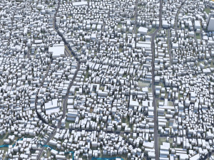 Tasikmalaya city West Java Indonesia 25km Modello 3D