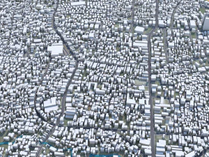 Tasikmalaya city West Java Indonesia 25km 3D Model