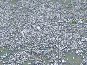 Tasikmalaya city West Java Indonesia 25km Modello 3D