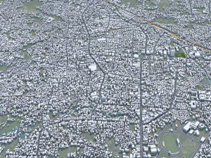 Tasikmalaya city West Java Indonesia 25km 3D Model
