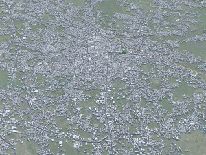 Tasikmalaya city West Java Indonesia 25km Modello 3D