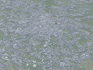 Tasikmalaya city West Java Indonesia 25km 3D Model