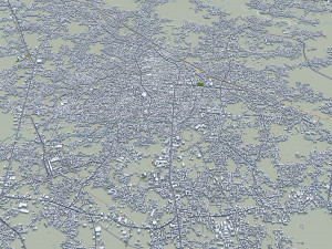 Tasikmalaya city West Java Indonesia 25km Modello 3D