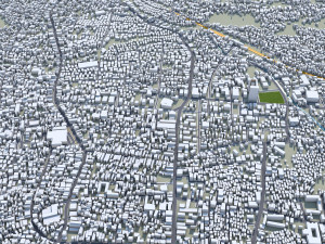 Tasikmalaya city West Java Indonesia 25km Modello 3D