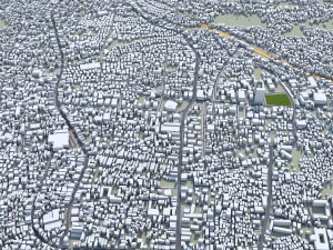 Tasikmalaya city West Java Indonesia 25km 3D Model