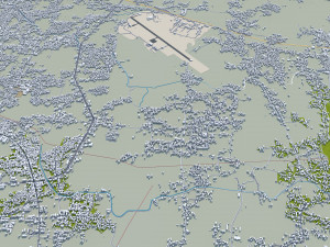Tasikmalaya city West Java Indonesia 25km Modello 3D