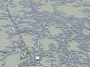 Tasikmalaya city West Java Indonesia 25km Modello 3D