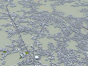 Tasikmalaya city West Java Indonesia 25km 3D Model