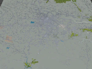 Tasikmalaya city West Java Indonesia 25km 3D Model