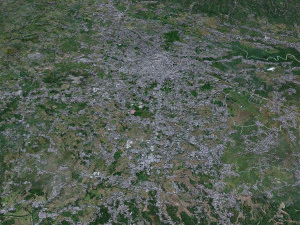 Tasikmalaya city West Java Indonesia 25km 3D Model