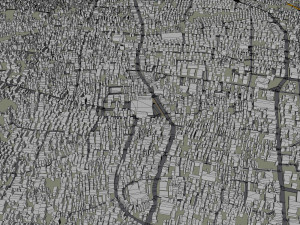 Tasikmalaya city West Java Indonesia 25km Modello 3D