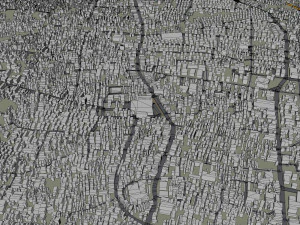 Tasikmalaya city West Java Indonesia 25km 3D Model