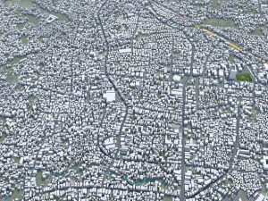 Tasikmalaya city West Java Indonesia 25km 3D Model