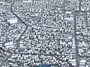Tasikmalaya city West Java Indonesia 25km 3D Model