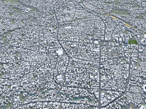 Tasikmalaya city West Java Indonesia 25km 3D Model