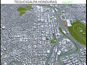 Tegucigalpa city Honduras 20km Model 3D