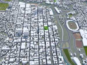 Tegucigalpa city Honduras 20km 3D 모델