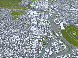 Tegucigalpa city Honduras 20km 3D 모델