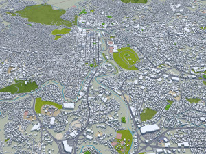 Tegucigalpa city Honduras 20km 3D 모델