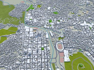 Tegucigalpa city Honduras 20km 3D 모델