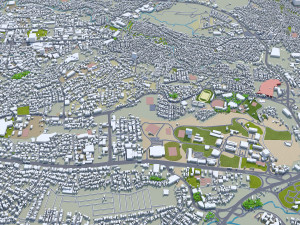 Tegucigalpa city Honduras 20km 3D 모델