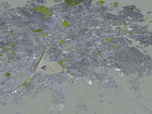 Tegucigalpa city Honduras 20km 3D 모델
