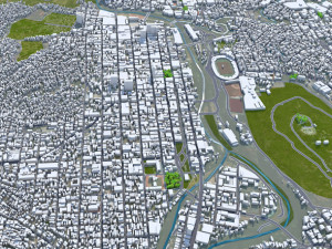Tegucigalpa city Honduras 20km 3D 모델