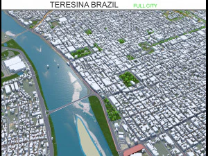 टेरेसिना शहर ब्राज़ील 30 कि.मी 3D मॉडल