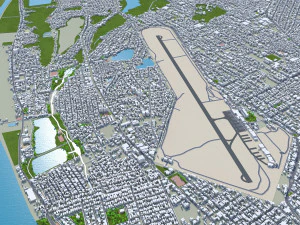 Teresina city Brazil 30km 3D Model