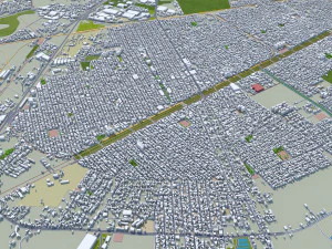 Teresina city Brazil 30km 3D Model