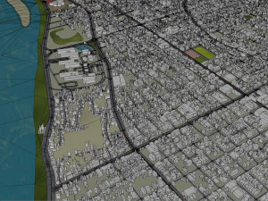 Teresina city Brazil 30km 3D Model