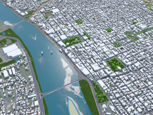 Teresina city Brazil 30km 3D Model