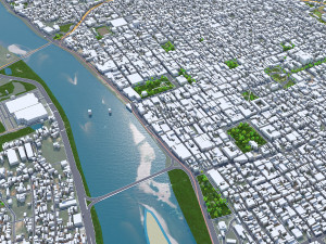 Teresina city Brazil 30km Modelo 3D