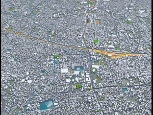 Thiruvananthapuram city Kerala India 35km 3D Model