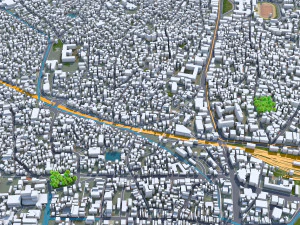 Thiruvananthapuram city Kerala India 35km 3D Model