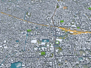 Thiruvananthapuram city Kerala India 35km 3D Model