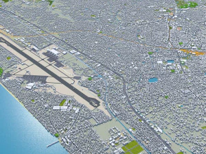 Thiruvananthapuram city Kerala India 35km 3D Model