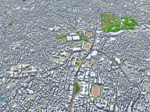 Thiruvananthapuram city Kerala India 35km 3D Model
