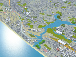 Thiruvananthapuram city Kerala India 35km 3D मॉडल