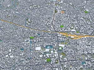 Thiruvananthapuram city Kerala India 35km 3D Model