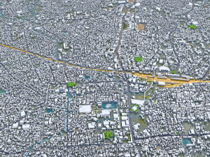 Thiruvananthapuram city Kerala India 35km 3D मॉडल