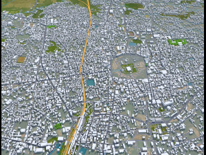 Thrissur city Kerala India 20km Modelo 3D