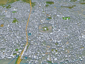 Thrissur city Kerala India 20km Modelo 3D