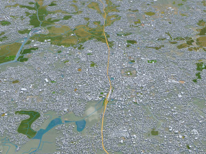 Thrissur city Kerala India 20km Modelo 3D