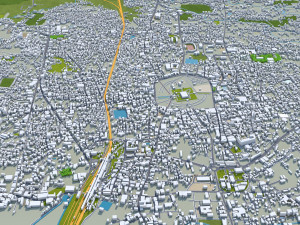 Thrissur city Kerala India 20km Modelo 3D