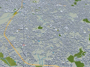 Thrissur city Kerala India 20km Modelo 3D