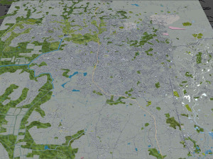 Thrissur city Kerala India 20km Modelo 3D