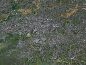 Thrissur city Kerala India 20km Modelo 3D