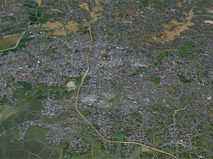 Місто Триссур, Керала, Індія, 20 км 3D Модель