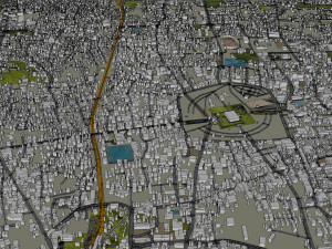 Thrissur city Kerala India 20km Modelo 3D